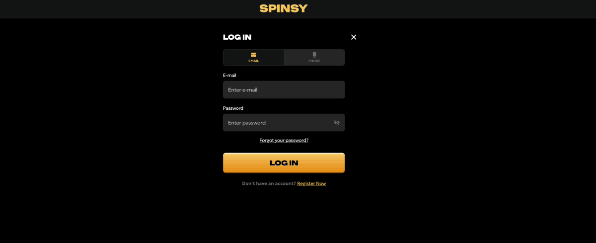 Spinsy Login